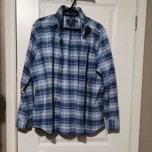 Vineyard Vines Blue Plaid Casual Button Down Shirt
